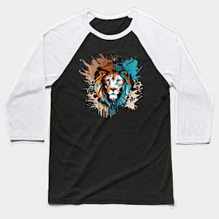 Graffiti Paint Lion Creative Inspiration Baseball T-Shirt